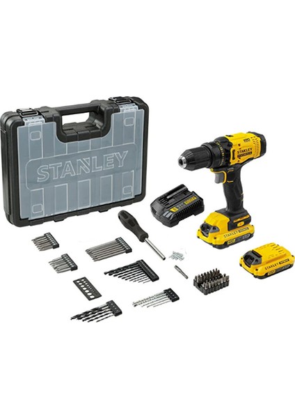 Fatmax SCD700D2KA 18V 2AH V20 Çift Akü Darbesiz Matkap + Aks