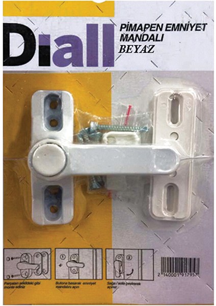 Plastik Doğrama Pencereler Için Emniyet Mandalı