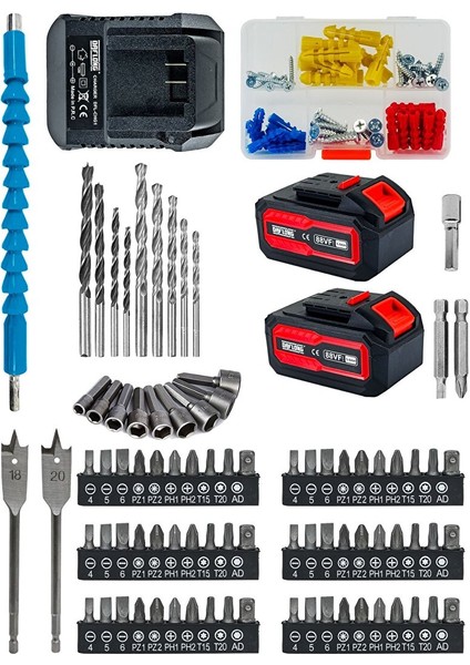 Özel Seri̇ 84 Parça Kömürsüz Güclendi̇ri̇lmi̇ş Motor Darbeli̇ Şarjli Matkap fırsatları