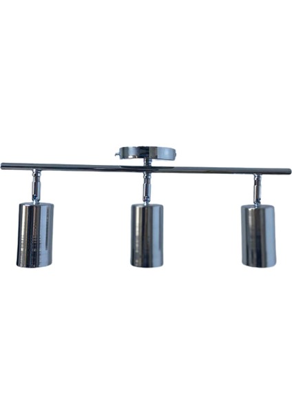 Metal Modern 3 Lü Krom Kaplama LED Spot Avize Beyaz Ampullü fiyatları