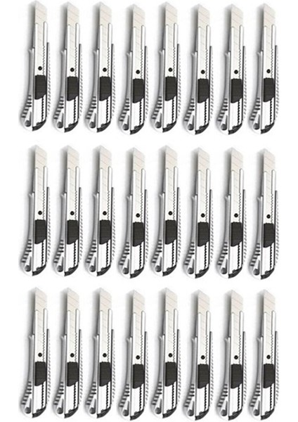24 Adet Metal Maket Bıçağı 18 mm Kalın Geniş