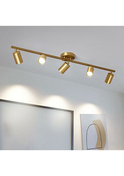 Metal Modern 5 Li Eskitme Kaplama LED Spot Avize Beyaz Ampullü