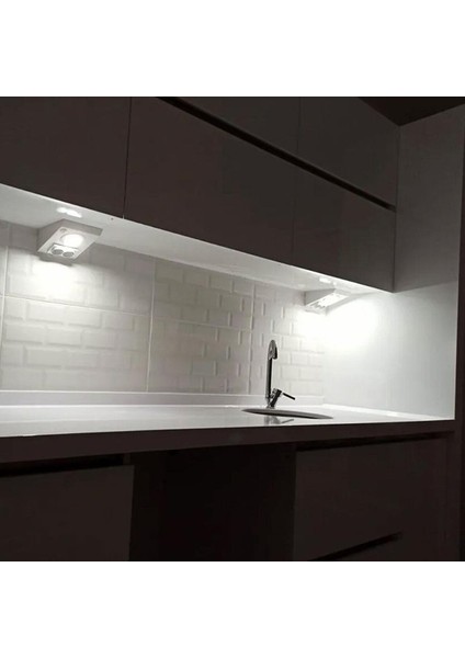 Mutfak Aydınlatma Tezgah Altı LED Prizli LED Aydınlatma Armatür Siyah Metal modelleri