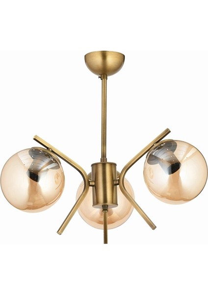 Şeffaf Modern Avize E27 36W 47CM Metal Eskitme -FZ-7392-3E