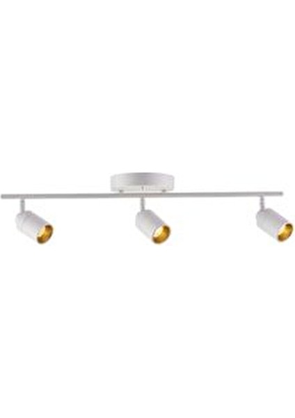 Metal Modern 3 Lü Beyaz LED Spot Hareketli Avize Beyaz Ampullü