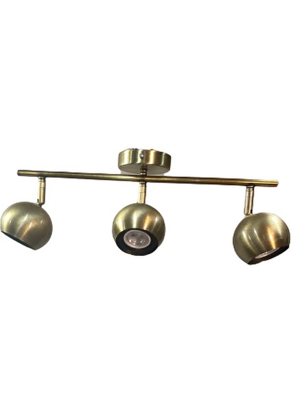 Metal Modern 3 Lü Eskitme Kaplama 180 Derece Mafsallı LED Spot Avize Beyaz Ampullü fiyatları