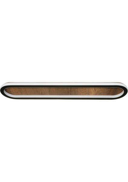Plafonia Oval LED Plafonyer LED Avize Ahşap 80*16 cm 72 Watt