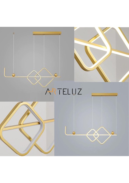 Modern 2'li Üçgen Model LED Sarkıt Avize modelleri