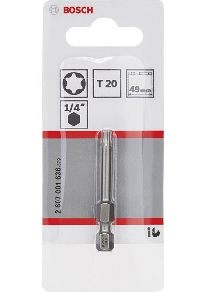 T20 49 mm 1'li Torx Bits Uç EXTRAHARD 2607001636 fiyatları