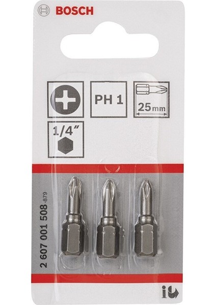Ph1 25 mm 3'lü Yıldız Bits Uç EXTRAHARD 2607001508 fiyatları