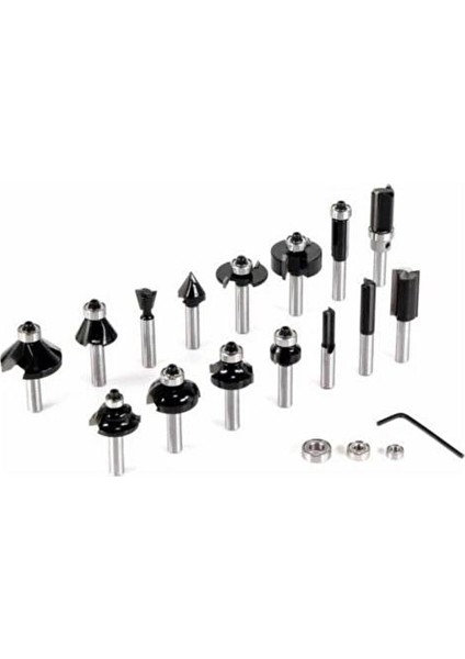 Karışık Freze Ucu Seti Şaftlı 8mm 15 Parça fiyatları