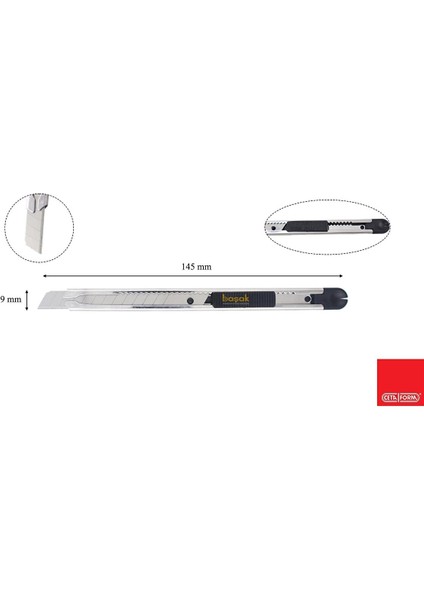 J46SL Slim9 Çelik Gövde Maket Bıçağı - 9 mm fiyatları