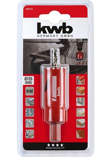 Bi-Metal Panç 25 mm 6 Köşe Soket 49598725