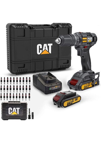 DX155.1SET 18VOLT/2.0AH Li-Ion Çift Akülü Profesyonel Şarjlı Darbeli Matkap + DA01901 32 Parça Vidalama Uç Seti fiyatları