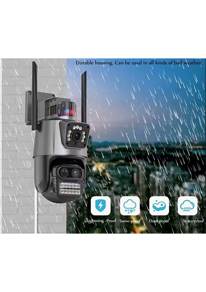 AV-M21 6mp 2 Kameralı 8x Opti̇k Zoom 360° Dönebilir Ptz Onvif Wifi Kamera fırsatları