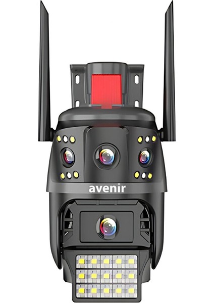 AV-S313 4mp 2 Kameralı Gece Görüşlü Sesli Onvif Alarmlı Wifi Kamera