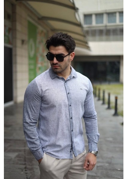 Erkek Pamuklu Keten Kumaş Gömlek fiyatları