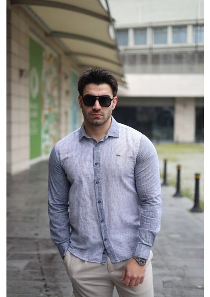 Erkek Pamuklu Keten Kumaş Gömlek indirimleri