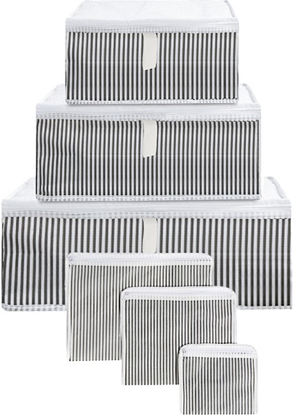 Valiz Içi 6'lı Düzenleyici Organizer Set Gri Çizgili fiyatları