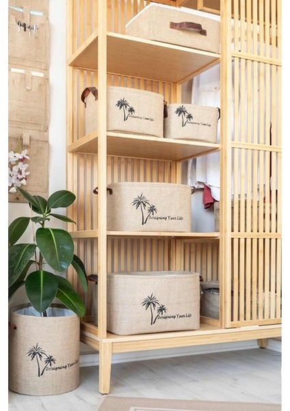 Jüt Dolap Içi Çamaşır Çocuk Odası Oyuncak Düzenleyici Katlanır Saklama Sepeti Organizer 29X20X18 fırsatları