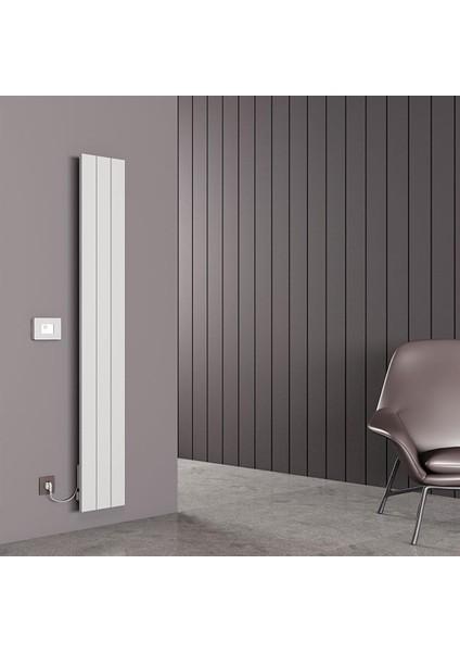 Boreas N Elektrikli Alüminyum Radyatör 180X27,6 Kumlu Beyaz