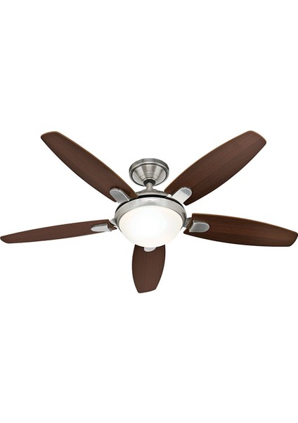 Contempo Fırçalanmış Nikel - 132 Cm. Aydınlatmalı ve Uzaktan Kumandalı Tavan Vantilatörü