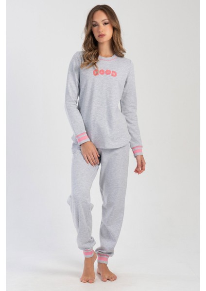 Kadın Uzun Kol Pijama Takım , 403032