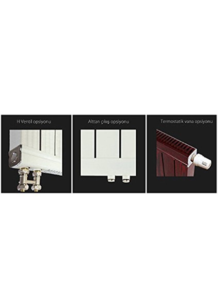 Stilo Serisi Alüminyum Radyatör Yükseklik 40 cm Genişlik 59 cm 7 Dilim fırsatları