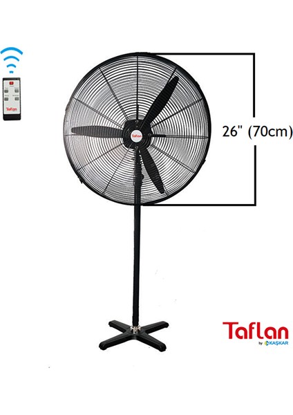 FL-650-HR Sanayi Tipi 180W Uzaktan Kumandalı Ayaklı Vantilatör 66 cm