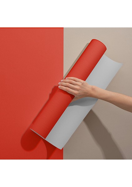 Kırmızı Düz Renk Yapışkanlı Folyo, Tezgah Arası, Masa Kaplama Folyosu 0409 45X500 cm fiyatları