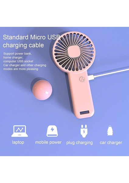 Mi̇ni̇ Fan,telefon Tutucu,portati̇f El Vanti̇latörü Pembe 9,3X19CM modelleri