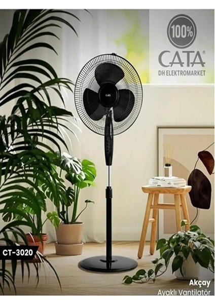 CT-3020 Akçay 38W Ayaklı Vantilatör
