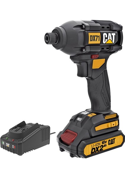 DX71BC 18VOLT 2.0AH Li-Ion Tek Akülü 215NM Kömürsüz Profesyonel Şarjlı Darbeli Tornavida