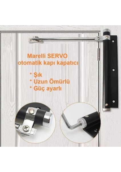 Servo Black Siyah Otomatik Kapı Kapatıcı Kapı Itme Yayı, Bahçe Kapısı Kapatıcı fiyatları
