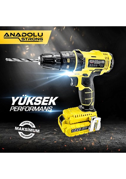 ANS1069-S 24W Çift Li-Ion Bataryalı Metal Şanzıman Darbeli 27 Parçalı Süper Setli fiyatları
