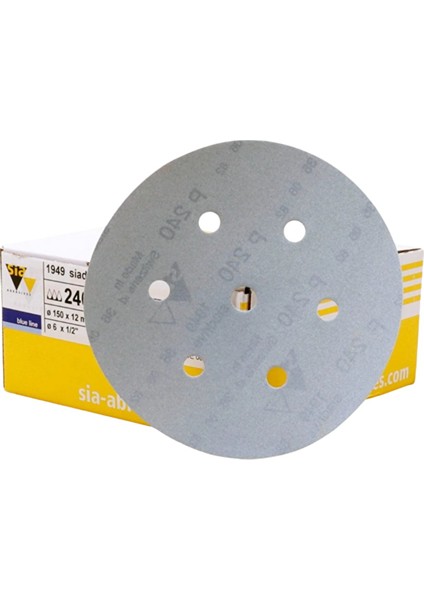 Sia 1949 Hookıt Zımpara 150 mm 360 Kum | Ahşap Işlerinizde Mükemmel Sonuçlar | 25 Adet