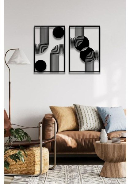 Bohem Stil Minimalist 2 Li Metal Duvar Dekoru Seti fırsatları