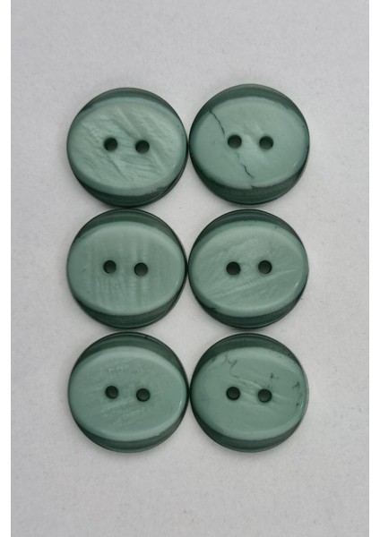 Akrilik Yuvarlak Mint Kaban Çeket Hırka Yelek Düğmesi 6 Adet