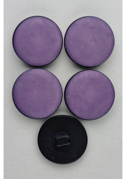 Büyük Boy Akrilik Süet Mor Kaban Çeket Hırka Yelek Düğmesi 5 Adet