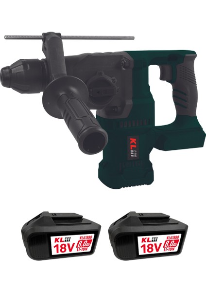 Klpro KLPM18BH-80 18V/8.0AH. 2.8j Kömürsüz Çift Akülü Pnömatik Matkap Kırıcı/delici