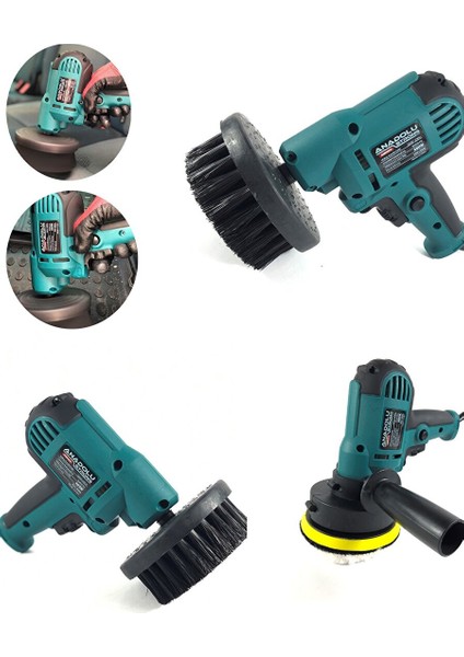 Devir Ayarlı Zımpara Araba Pasta Cila Parlatma 125 mm Polisaj Makinesi Koltuk Yıkama