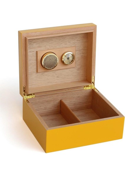 Sarı-Gri Nokta Desenli Humidor Puro Kutusu fiyatları