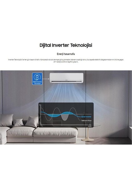 AR35 Silver AR18BXHQASI/SK A++ 18000 Btu Inverter Duvar Tipi Klima
