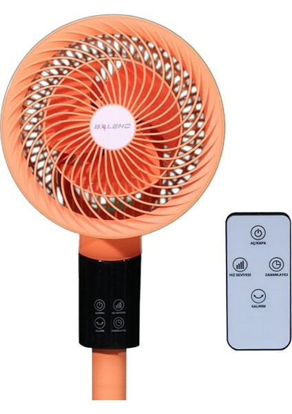 Sf 8 Baac 3D Salınım 20 Cm. Uzaktan Kumandalı Vantilatör - Apricot Crush