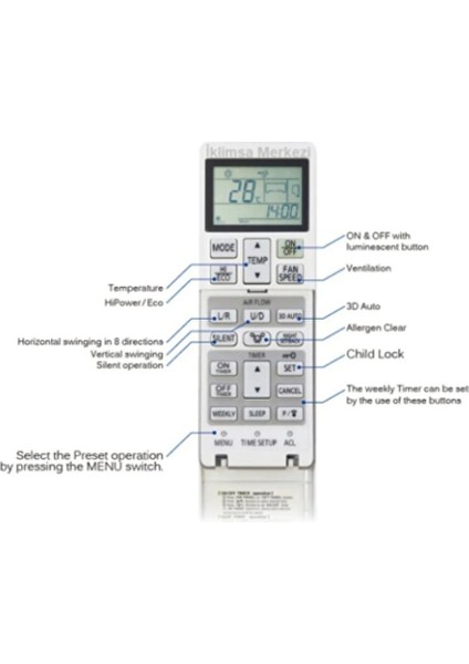 2024 Model Dia A++ 24000 Btu Inverter Klima R410A