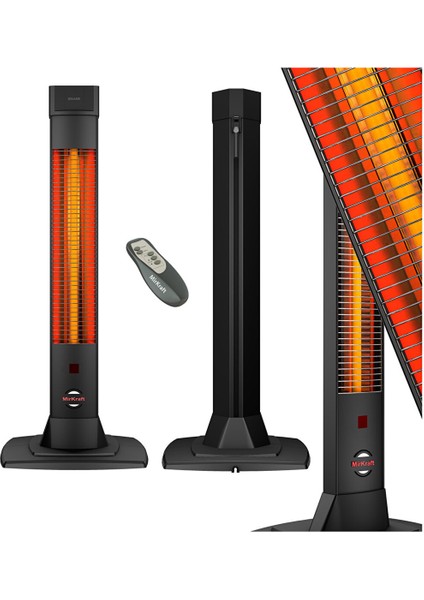 Solaris 2200 Watt Yüksek Verimli Karbon Infrared Isıtıcı ve Uzaktan Kumanda ile 4 Isı Ayarı