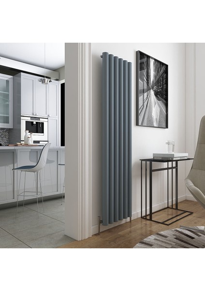 Odessa Alüminyum Radyatör 180X23CM Kumlu Açık Gri