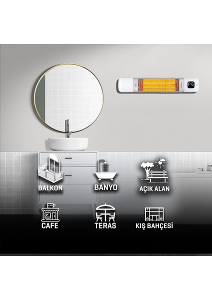 Smarty Wl Mini Duvar Tipi 1200 W Beyaz Elektrikli Isıtıcı modelleri