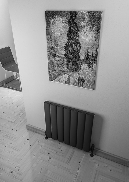 Serez Alüminyum Radyatör 660 x 600 Pütürlü Siyah Ral 9005 fiyatları
