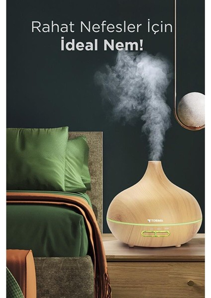 Torima SL-168 Ahşap Humidifier Hava Nemlendirici Ledli Aroma Terapisi Dekoratif Buhar Makinesi fırsatları